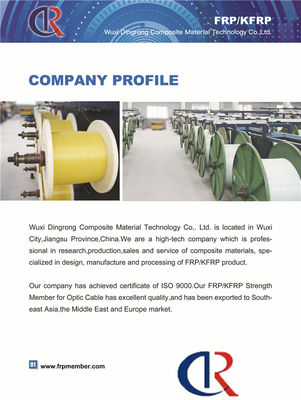 Anggota Kekuatan FRP Fleksibel Untuk Kabel Optik Radius Lentur Minimum Non Metalik 40Dmm
